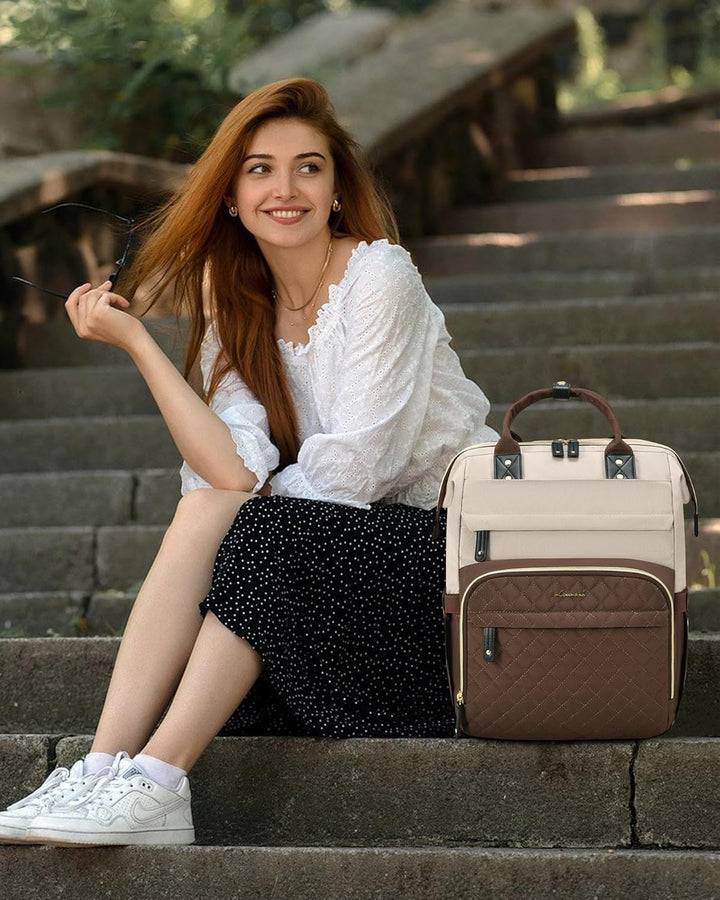 LOVEVOOK Mochila para laptop para mujer, 17.3 pulgadas, impermeable...