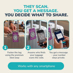 Etiquetas de equipaje inteligentes | Etiqueta de equipaje con código QR de