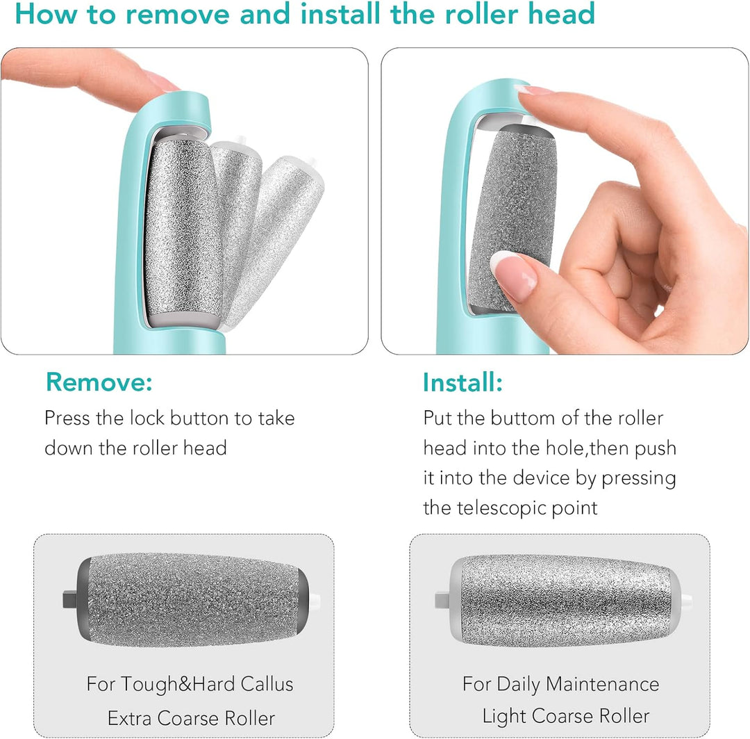 Removedor eléctrico de callos para pies, kit profesional de pedicur...
