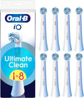 Oral-B Ultimate Clean - Juego de 8 cepillos de repuesto de color blanco, Paquete de 8 unidades