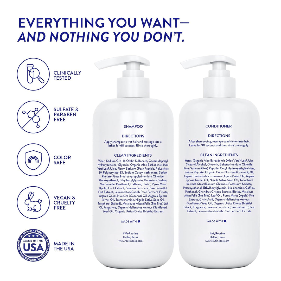Routine Wellness - Juego de champú y acondicionador para cabello má...