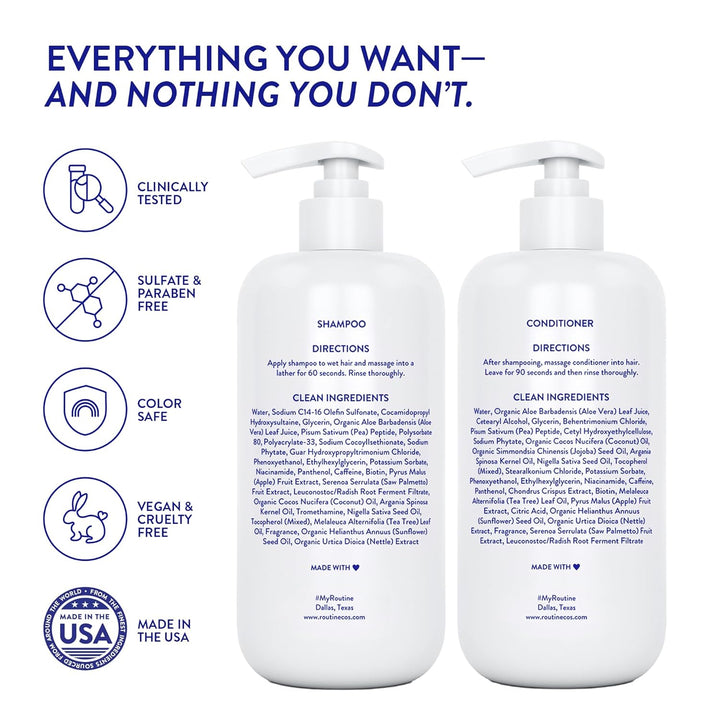 Routine Wellness - Juego de champú y acondicionador para cabello má...
