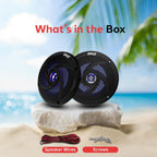 Pyle Altavoces marinos impermeables de 6.5 pulgadas, torre de wakeboard de perfil bajo y sistema de sonido estéreo de audio resistente a la intemperie con luces LED y potencia de 240 W