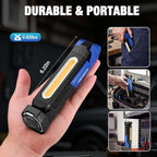 WORKPRO Luz LED magnética de trabajo de doble cara, luz recargable plegable