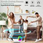 Mini máquina de karaoke con altavoz para niños y adultos, micrófono portátil con Bluetooth y juguetes de canciones con luz LED, el mejor regalo de Navidad, cumpleaños y festival para niñas y