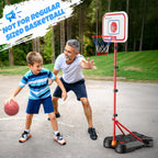 HopeRock - Juego de aro de baloncesto 2 en 1 para niños y pelota en T