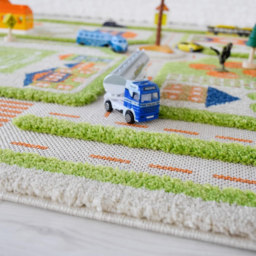 Alfombras de Juego 3D, Verde Tráfico, 39 x 59 Pulgadas