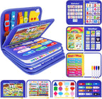 Juguetes Montessori de tablero ocupado para niños pequeños, libro educativo, Verde