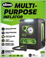Inflador de llanta\/bomba dual 12V Slime 40034 para usos múltiples