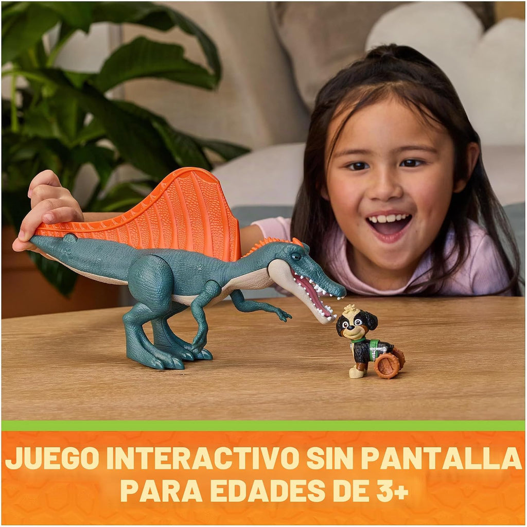 PAW Patrol Dino Movie Rise y Roll Dino Playset con 2 Figures