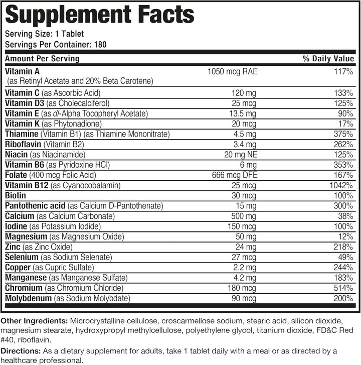 Bronson ONE Daily Multivitamínico Multimineral Completo 50+ para mu...