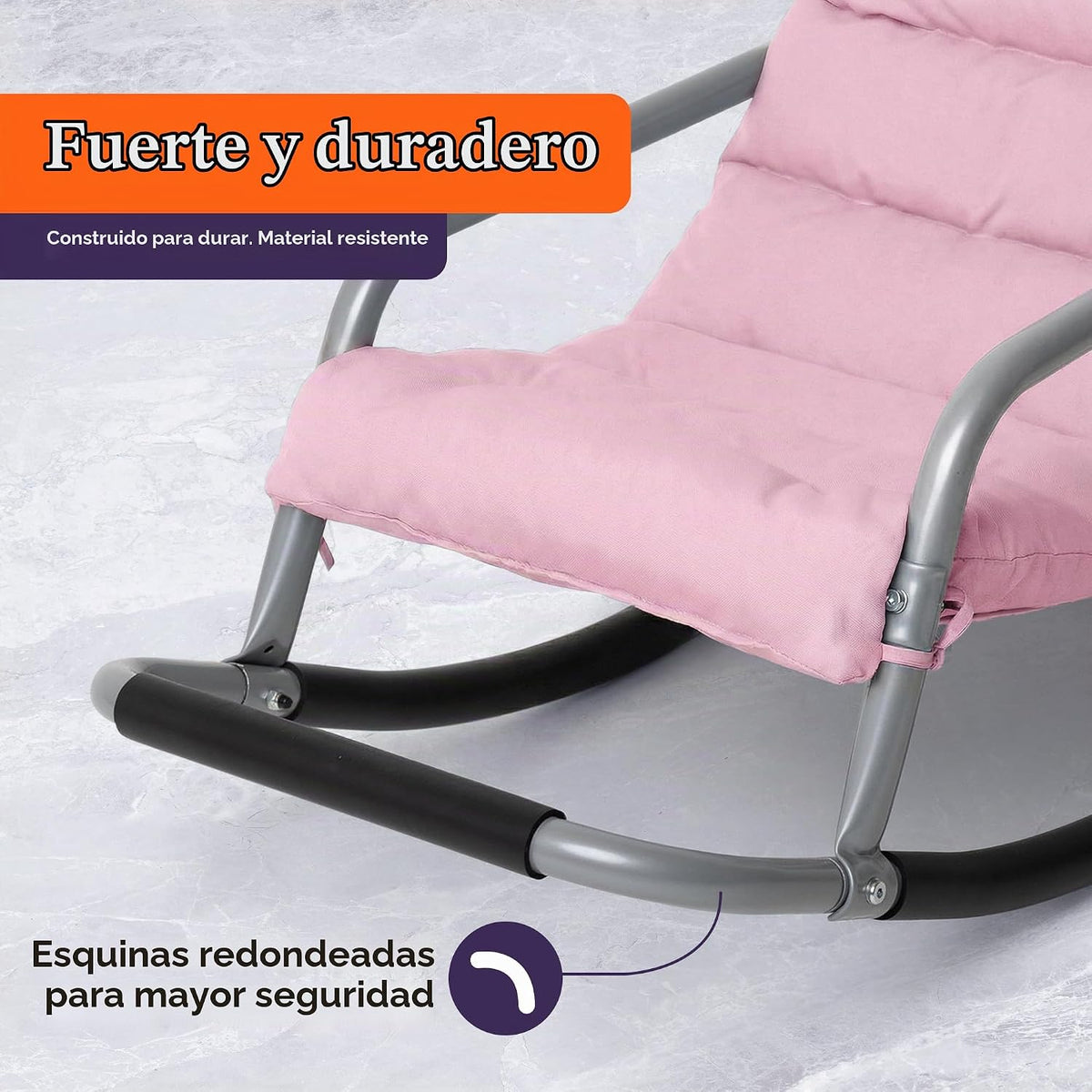Special Supplies Mecedora sensorial para niños, cómoda mecedora para niños, silla de suelo versátil con tela suave y estabilidad para sala de juegos, dormitorio o guardería (a partir de 3 años) (rosa)