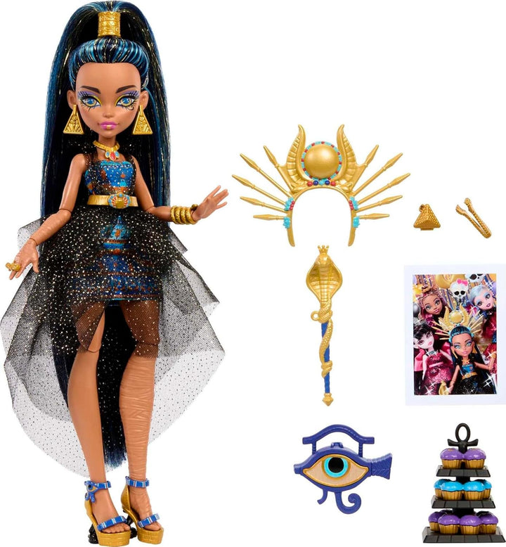 Muñeca Monster High Monster Ball, Cleo De Nile con vestido de fiest...