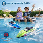 URNOONE Barco a control remoto para niños, barcos de control remoto