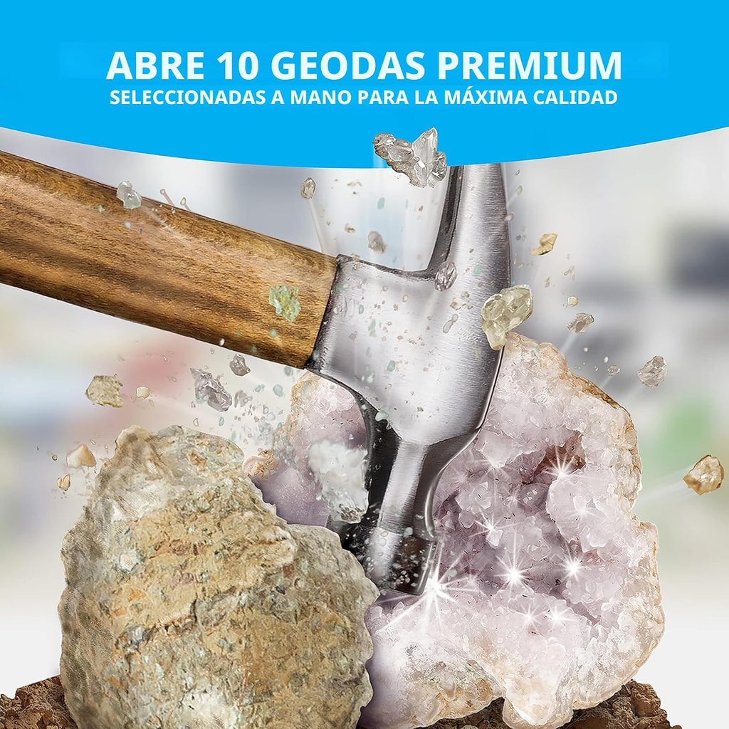 National Geographic Break Open 10 Premium Geodes para Kids Ages 8-12