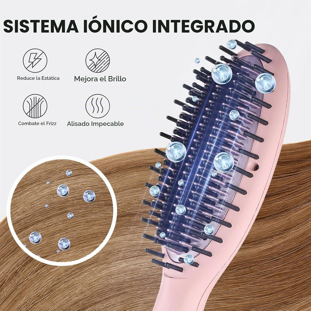 Rozamor - Cepillo iónico para alisar el cabello, cepillo alisador d...