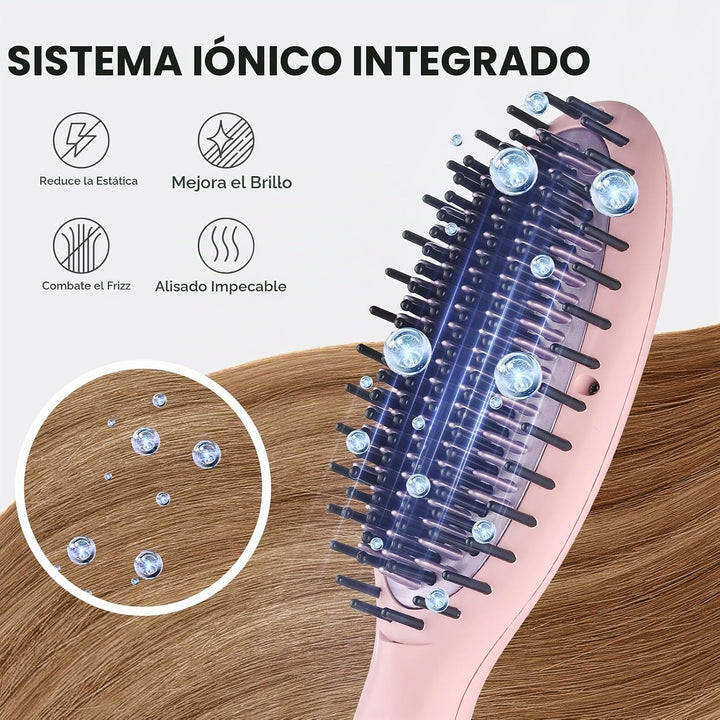 Rozamor - Cepillo iónico para alisar el cabello, cepillo alisador d...