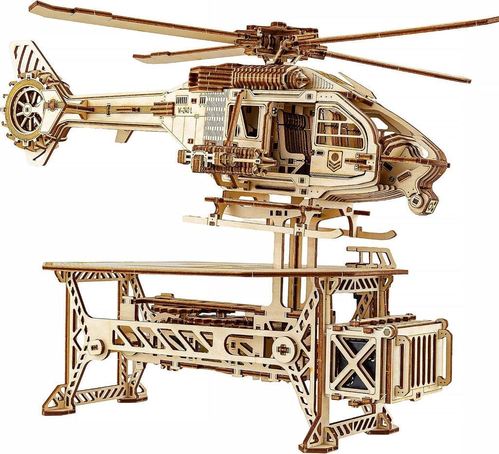Wood Trick Rompecabezas de madera 3D Thunder Chopper eléctrico para