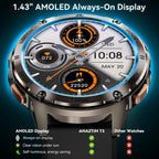 AMAZTIM Tank T3 - Relojes inteligentes para hombre, cuerpo de metal