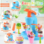 Set de masa colorida 4 en 1 para niños con 24 porciones de masa, creaciones de cocina y comida de juguete