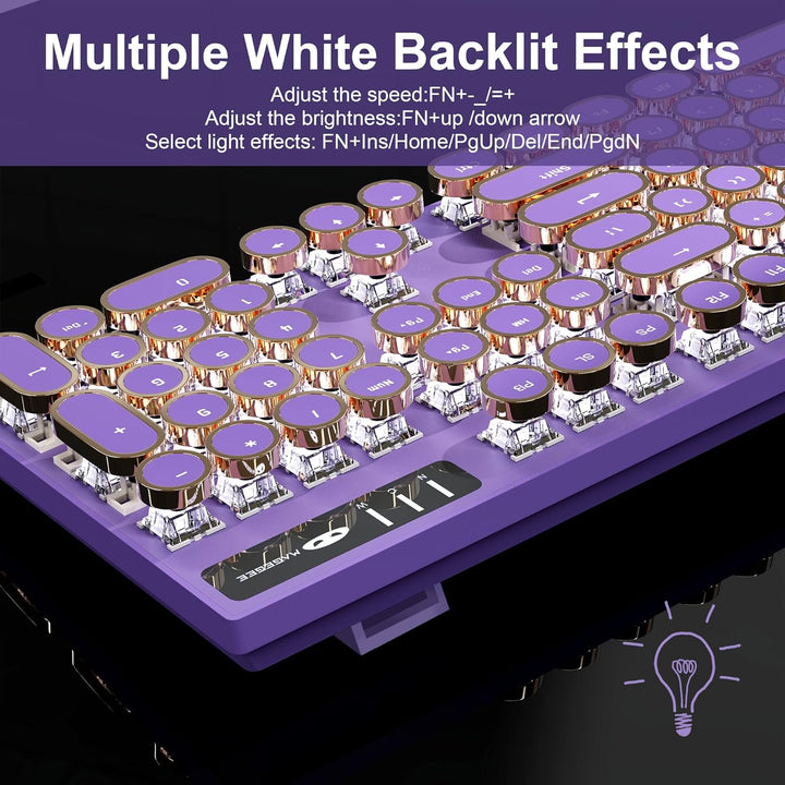MageGee - Teclado mecánico estilo máquina de escribir para juegos r...