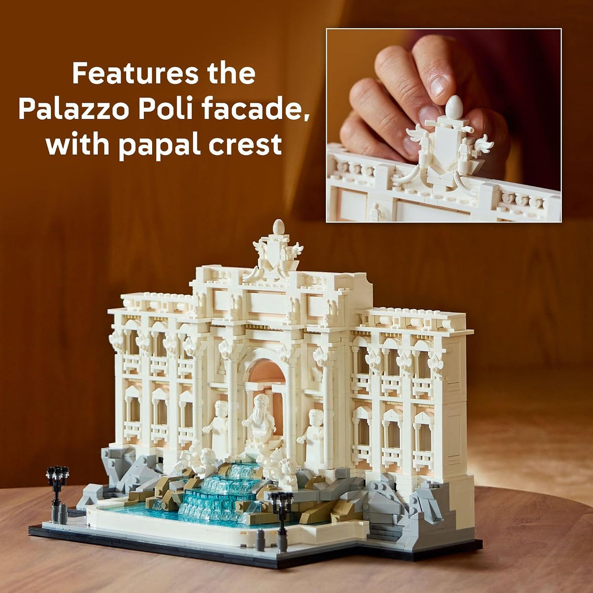 LEGO Architecture Fuente de Trevi Juego de Construcción - Modelo Coleccionable del Monumento Italiano para Exhibición para Adultos, 18+ - Regalo para Mujeres y Hombres - 21062