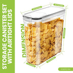 Utopia Kitchen - Juego de 4 recipientes para cereales con tapas, 4 unidades