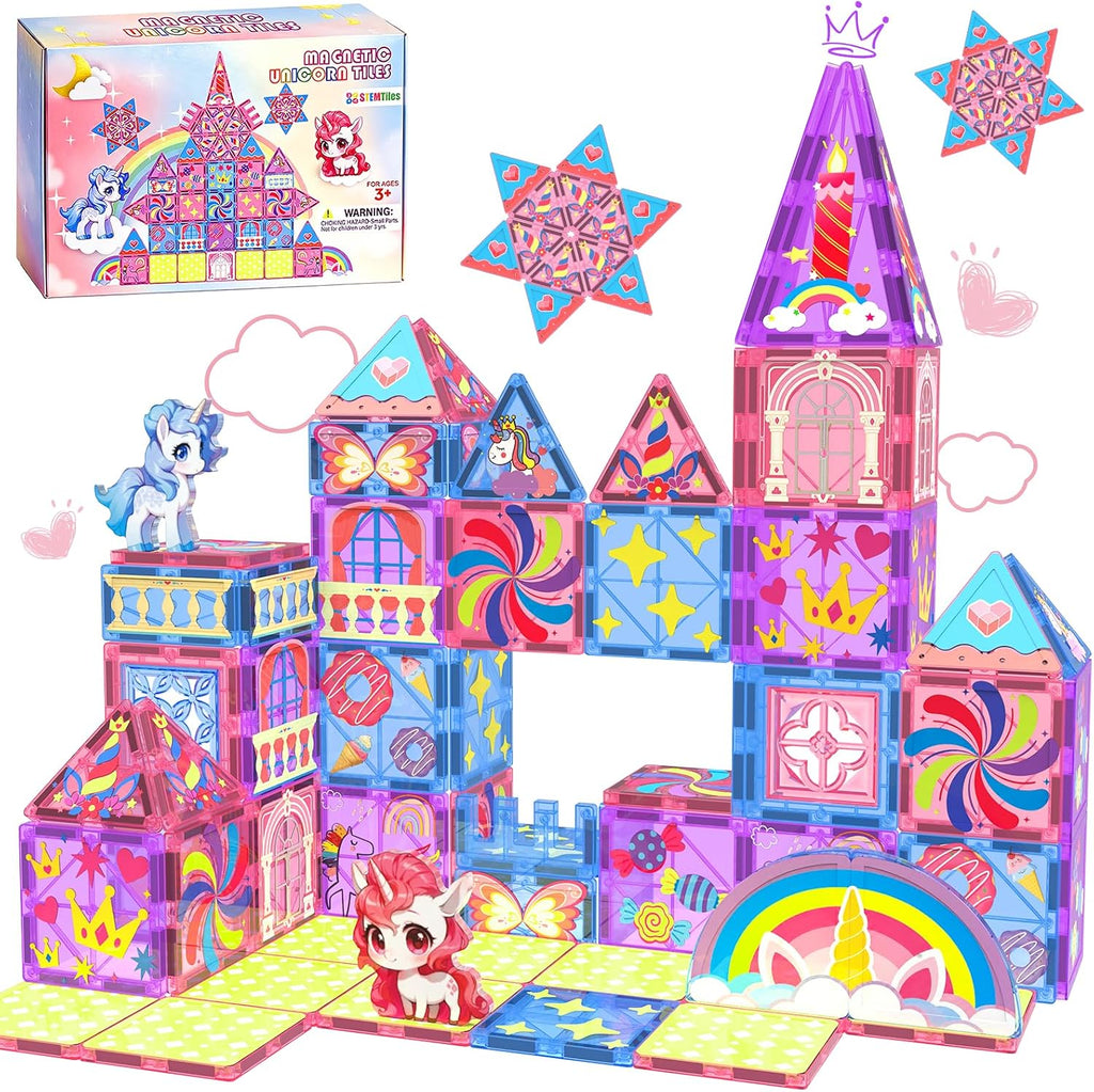 Unicorn Toys - Bloques de construcción magnéticos para niñas