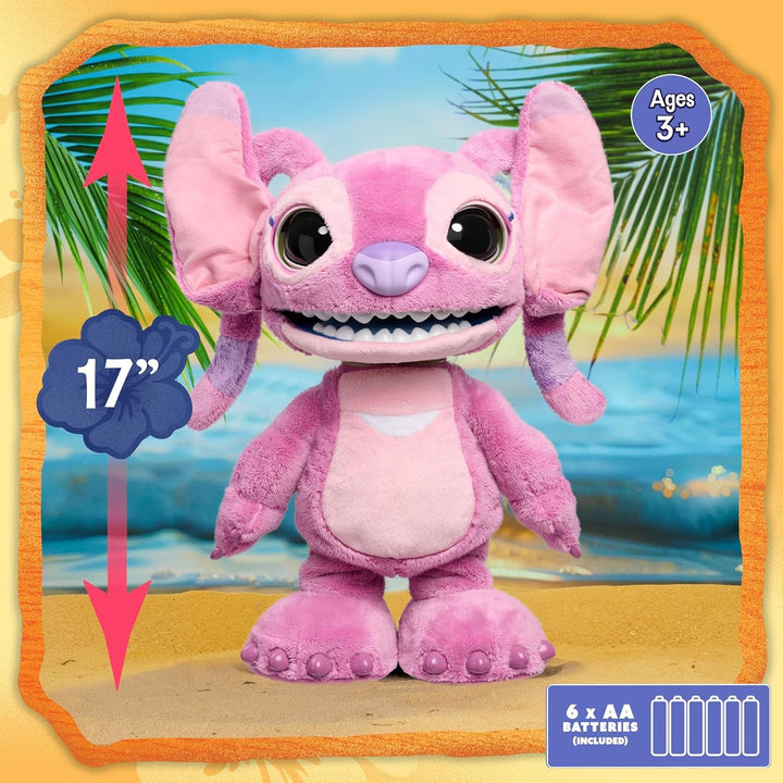 Disney Stitch Ultimate Angel - Juguete de peluche interactivo de 17...