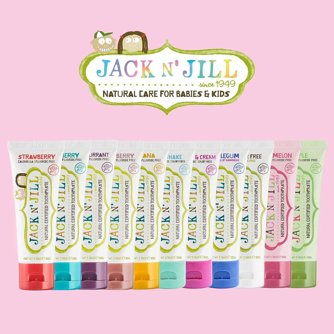 Jack N' Jill Pasta dental natural para niños, fresa orgánica, s...