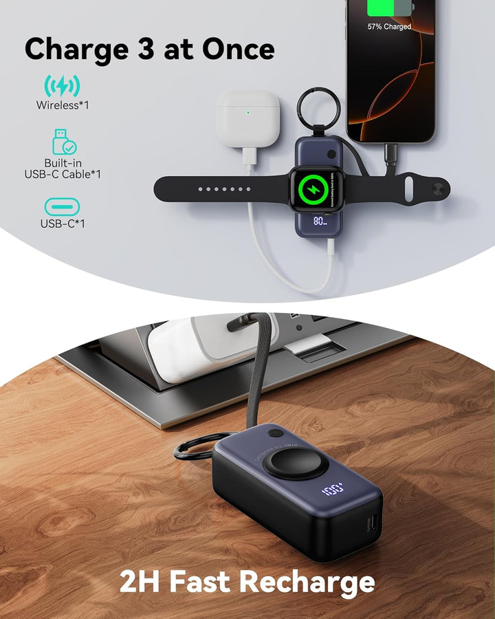 INIU Cargador portátil 3 en 1, cargador de batería de 5000 mAh con...