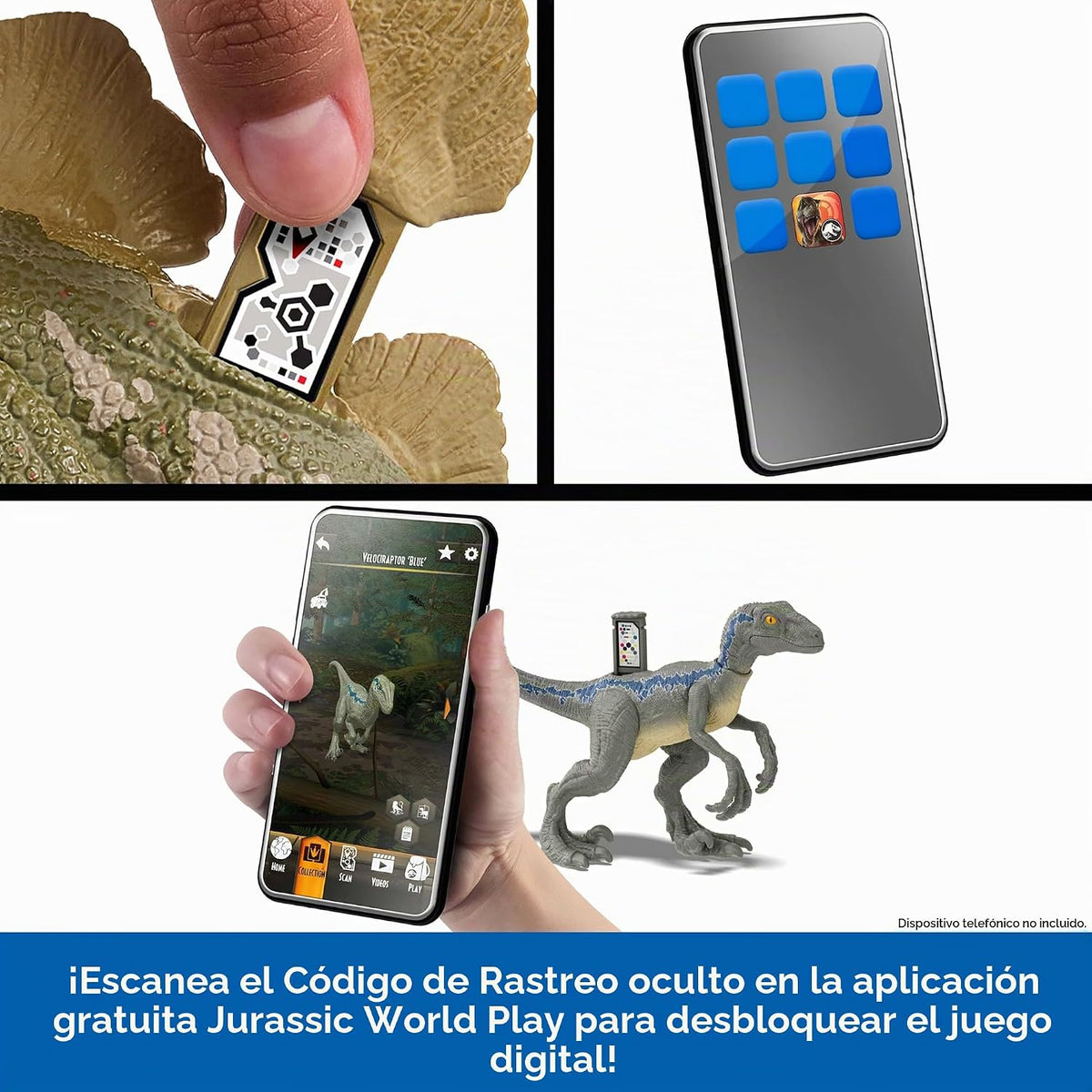 Mattel Jurassic World Teoría del Caos Slash N Roar Figura de Dinosaurio de Acción de Therizinosaurus, Garras de Ataque y Sonido, Juego Digital