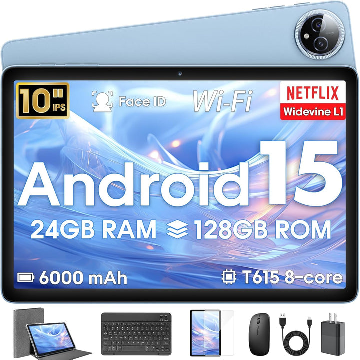 Tablet Android 15 de 10 pulgadas, 24GB RAM 128GB ROM, Tabletas con...