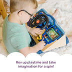 Melissa & Doug Vroom & Zoom, tablero interactivo de madera, volante de