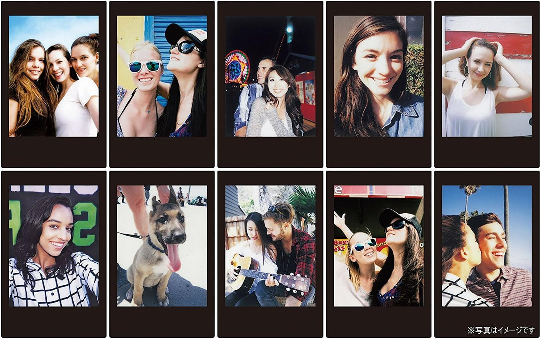 Fujifilm Instax Mini - Juego de 3 unidades de marco negro de pelícu...
