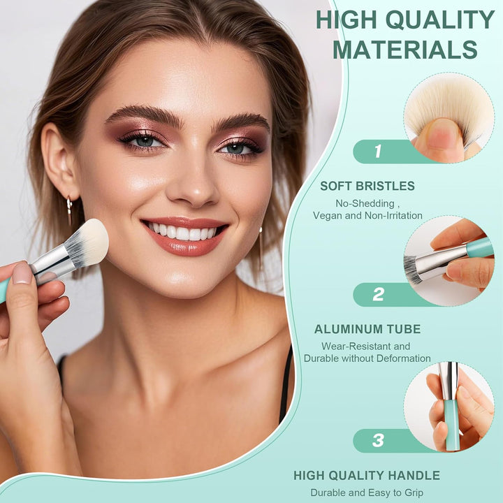 Docolor Juego de brochas de maquillaje de 6 piezas para viajes, jue...