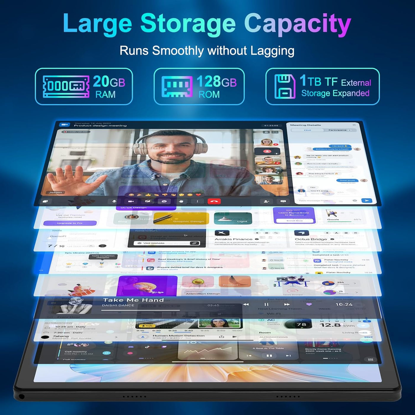 Gleeso Tableta, tableta Android 15, tableta de 10 pulgadas con 20 G...