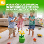TOY Life Máquina de burbujas Daisy con luces LED y música, juguete de