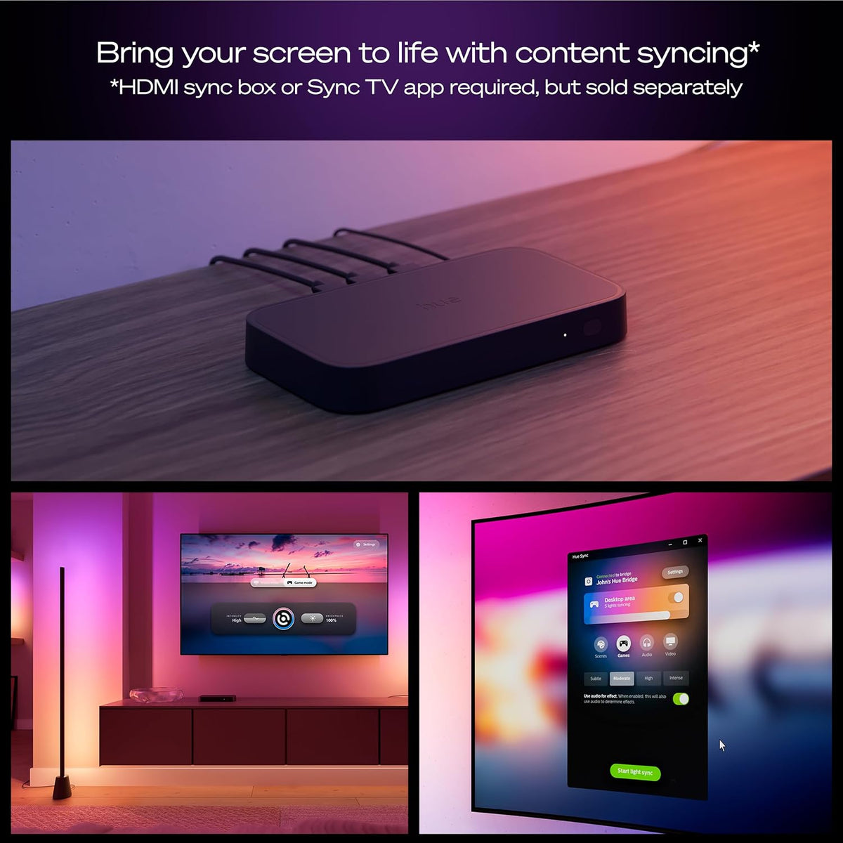 Lámpara Philips Hue Play - Lámpara de pie, LED RGBWWIC, 53 pulgadas, paquete de 1