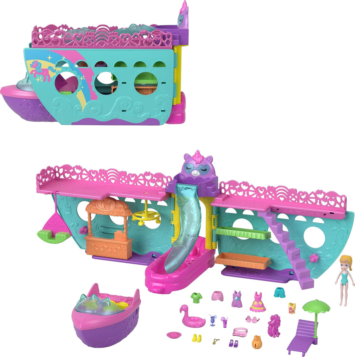 Polly Pocket Unicorn Dream Cruise - Juego portátil