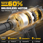 DIYtoolifz - Llave de impacto inalámbrica de 1500 Nm de 1/2 pulgada compatible con Dewalt 20V