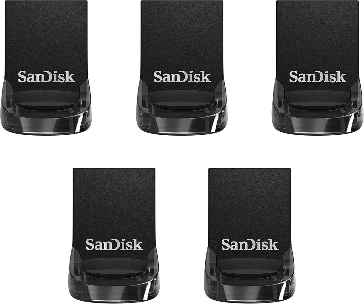 SanDisk SDCZ430-064G-B5CT Ultra Fit - Paquete de 5 unidades flash U...