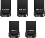 SanDisk SDCZ430-064G-B5CT Ultra Fit - Paquete de 5 unidades flash U...