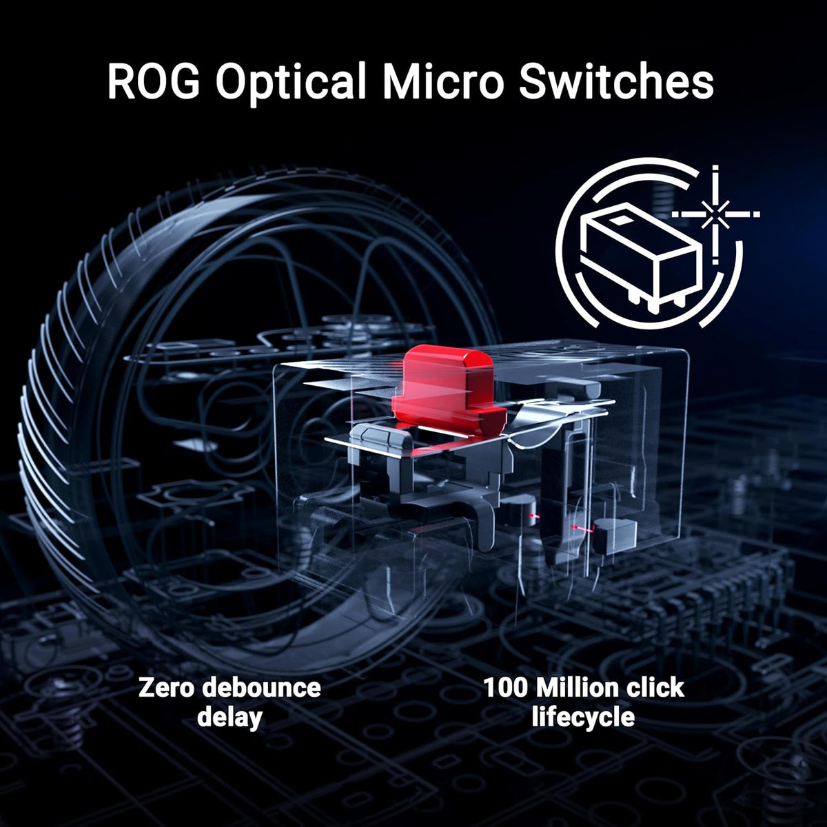 ASUS Ratón inalámbrico ROG Keris II Ace para juegos, ergonómico par...