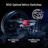 ASUS Ratón inalámbrico ROG Keris II Ace para juegos, ergonómico par...