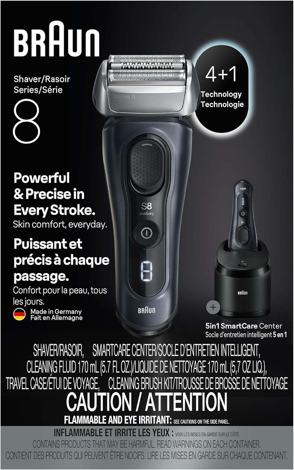 Braun Series 8 8560cc Maquinilla de afeitar eléctrica para hombre,...