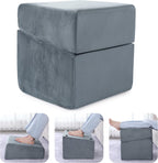 Lámpara Reposapiés para debajo del escritorio, reposapiés ergonómico de oficina con 3 alturas ajustables, reposapiés de espuma viscoelástica de alta densidad para el hogar, viajes, avión con funda lavable