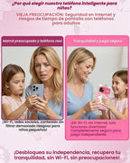 Teléfono inteligente para niños para niñas de 3 a 12 años, teléfonos de
