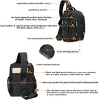 NICGID Bandoleras de hombro en el pecho, mochila para laptop, bolsa de mensajero cruzada para viajes al aire libre, hombres y mujeres