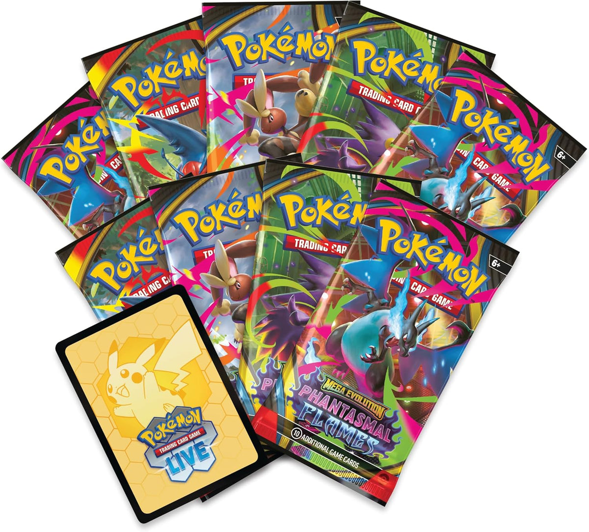 Pokémon TCG: Mega Evolution - Caja de entrenador Elite de Llamas Fantasmales